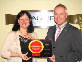 Laurier Québec reçoit le prix Le choix des consommateurs 2011