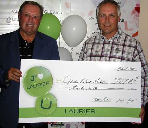 Laurier Québec remet 30 000 $ à Opération Enfant Soleil