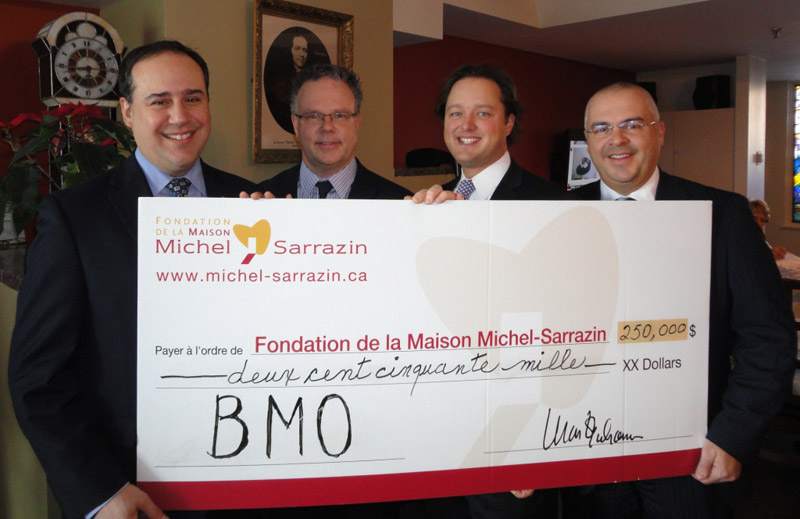 BMO Groupe financier appuie la fondation de la Maison Michel-Sarrazin