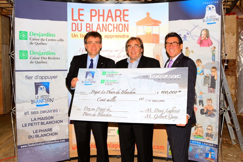 Deux caisses Desjardins à Québec appuient la Fondation Le Petit Blanchon