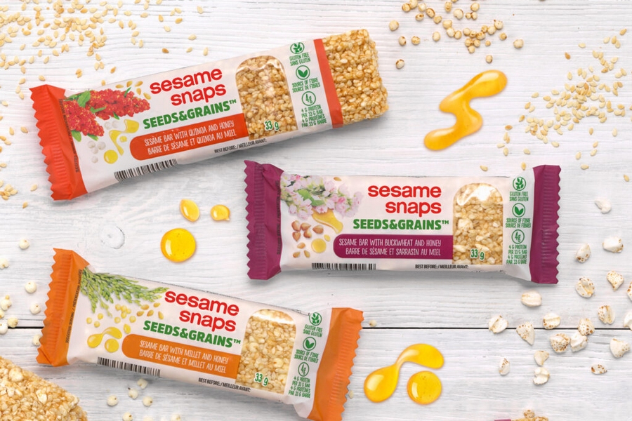 Les nouvelles barres Sesame Snaps Seeds & Grains : la collation nutritive parfaite