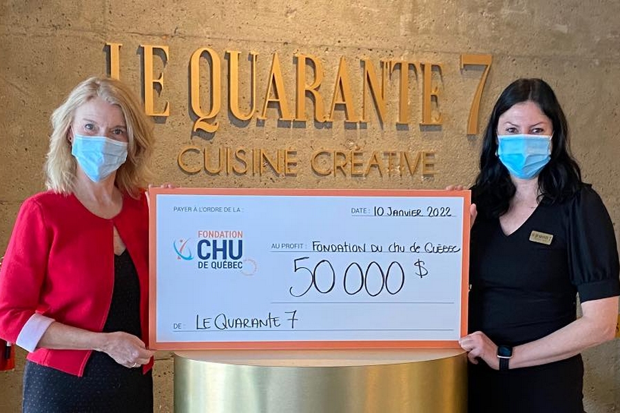 Le Quarante 7 remet 50 000 $ à la Fondation du CHU de Québec